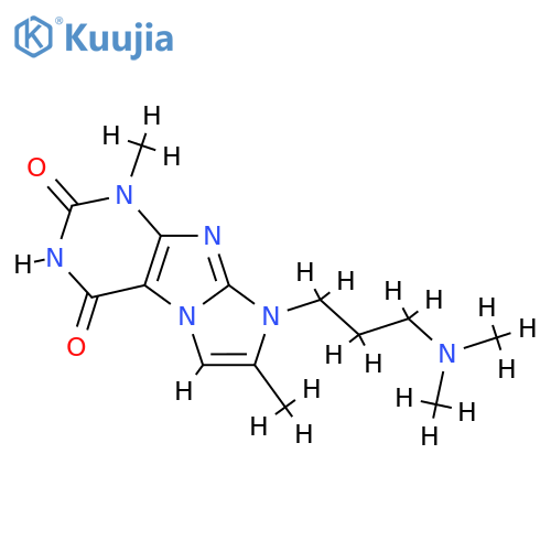 8-3-(dimethylamino)propyl-1,7-dimethyl-1H,2H,3H,4H,8H-imidazo1,2-gpurine-2,4-dione structure