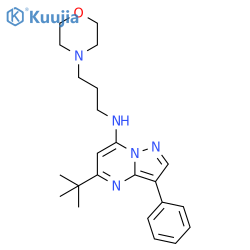 5-tert-butyl-N-3-(morpholin-4-yl)propyl-3-phenylpyrazolo1,5-apyrimidin-7-amine structure