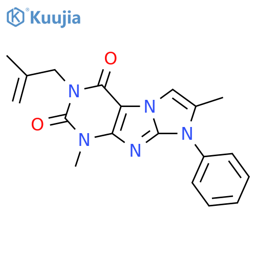 1,7-dimethyl-3-(2-methylprop-2-en-1-yl)-8-phenyl-1H,2H,3H,4H,8H-imidazo1,2-gpurine-2,4-dione structure