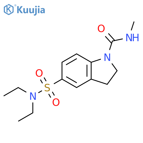 1H-Indole-1-carboxamide,5-[(diethylamino)sulfonyl]-2,3-dihydro-N-methyl- structure