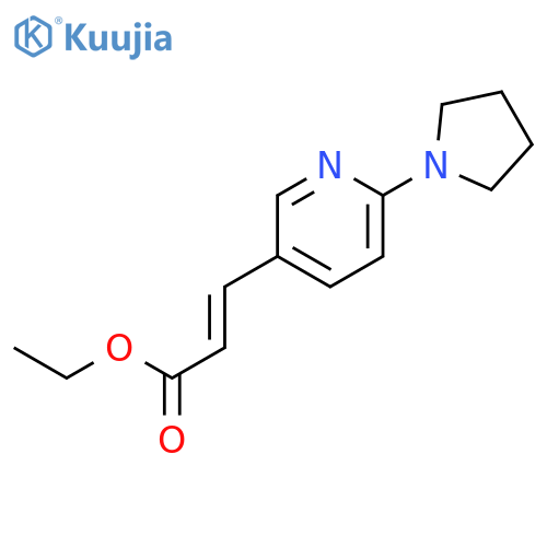 3-(6-Pyrrolidin-1-yl-pyridin-3-yl)-acrylic Acid Ethyl Ester structure