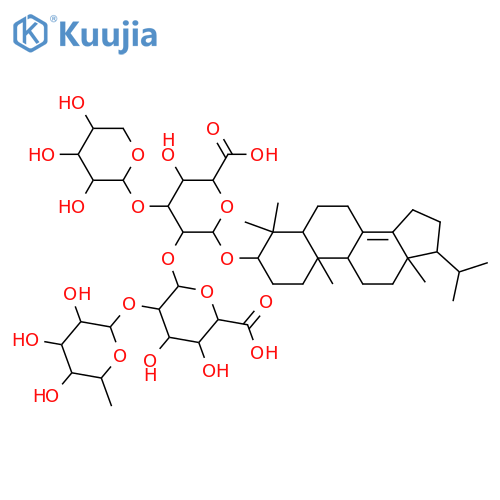 4,4,20-Trimethylpregn-8(14)-en-3-ol; 3β-form, 3-O-[α-L-Fucopyranosyl-(1→2)-β-D-galacturonopyranosyl-(1→2)-[α-L-arabinopyranosyl-(1→3)]-β-D-galacturonopyranoside] structure