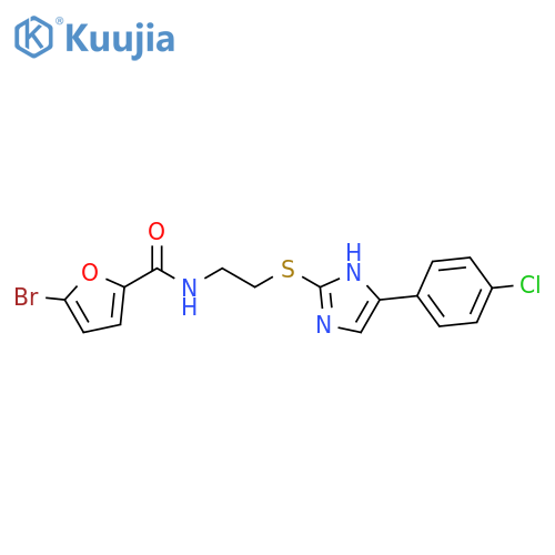 5-bromo-N-(2-{5-(4-chlorophenyl)-1H-imidazol-2-ylsulfanyl}ethyl)furan-2-carboxamide structure
