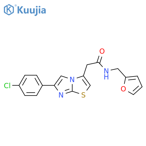2-6-(4-chlorophenyl)imidazo2,1-b1,3thiazol-3-yl-N-(furan-2-yl)methylacetamide structure