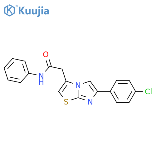 2-6-(4-chlorophenyl)imidazo2,1-b1,3thiazol-3-yl-N-phenylacetamide structure