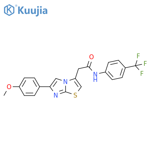2-6-(4-methoxyphenyl)imidazo2,1-b1,3thiazol-3-yl-N-4-(trifluoromethyl)phenylacetamide structure