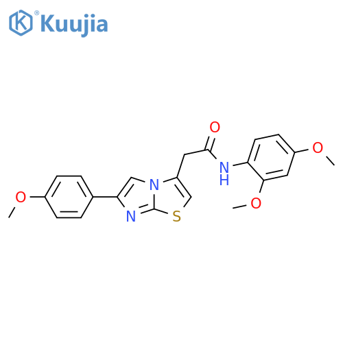 N-(2,4-dimethoxyphenyl)-2-6-(4-methoxyphenyl)imidazo2,1-b1,3thiazol-3-ylacetamide structure