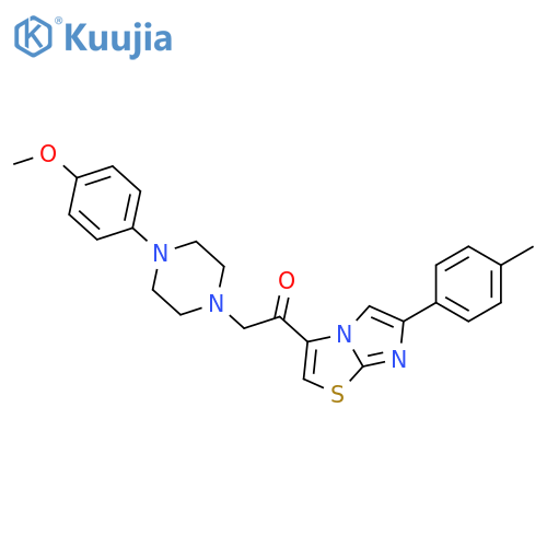 1-4-(4-methoxyphenyl)piperazin-1-yl-2-6-(4-methylphenyl)imidazo2,1-b1,3thiazol-3-ylethan-1-one structure