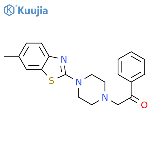 1-4-(6-methyl-1,3-benzothiazol-2-yl)piperazin-1-yl-2-phenylethan-1-one structure