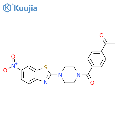 1-{4-4-(6-nitro-1,3-benzothiazol-2-yl)piperazine-1-carbonylphenyl}ethan-1-one structure