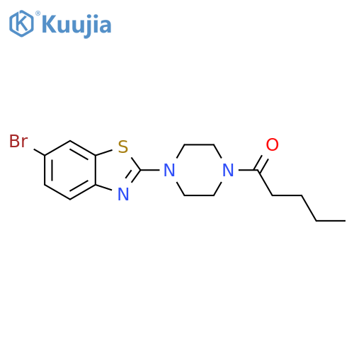 1-4-(6-bromo-1,3-benzothiazol-2-yl)piperazin-1-ylpentan-1-one structure