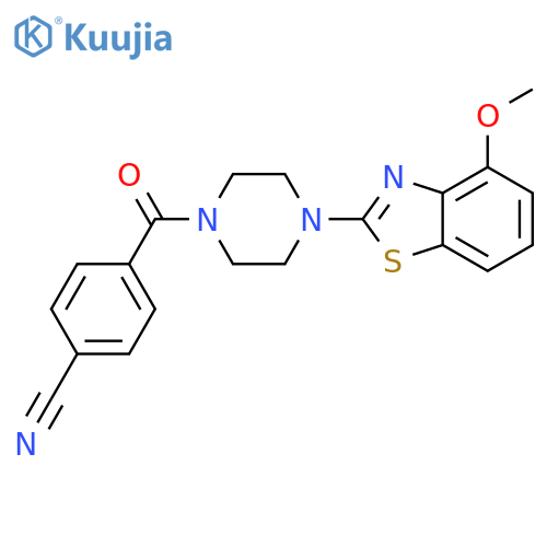 4-4-(4-methoxy-1,3-benzothiazol-2-yl)piperazine-1-carbonylbenzonitrile structure