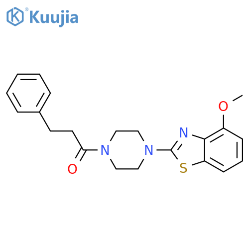 1-4-(4-methoxy-1,3-benzothiazol-2-yl)piperazin-1-yl-3-phenylpropan-1-one structure