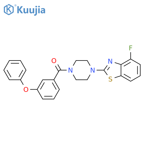 4-fluoro-2-4-(3-phenoxybenzoyl)piperazin-1-yl-1,3-benzothiazole structure