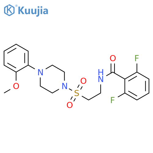 2,6-difluoro-N-(2-{4-(2-methoxyphenyl)piperazin-1-ylsulfonyl}ethyl)benzamide structure