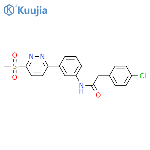 2-(4-chlorophenyl)-N-3-(6-methanesulfonylpyridazin-3-yl)phenylacetamide structure
