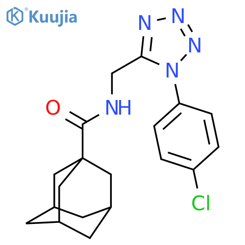 N-{1-(4-chlorophenyl)-1H-1,2,3,4-tetrazol-5-ylmethyl}adamantane-1-carboxamide structure