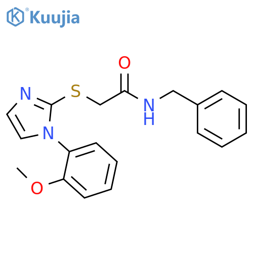 N-benzyl-2-{1-(2-methoxyphenyl)-1H-imidazol-2-ylsulfanyl}acetamide structure