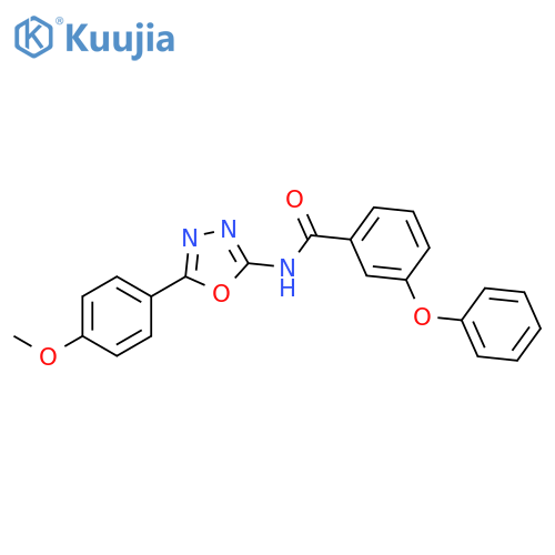 N-5-(4-methoxyphenyl)-1,3,4-oxadiazol-2-yl-3-phenoxybenzamide structure