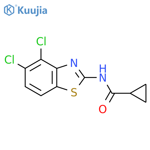 N-(4,5-dichloro-1,3-benzothiazol-2-yl)cyclopropanecarboxamide structure