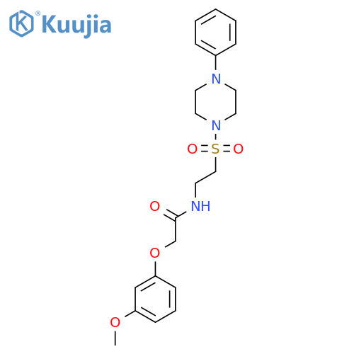 2-(3-methoxyphenoxy)-N-{2-(4-phenylpiperazin-1-yl)sulfonylethyl}acetamide structure