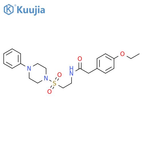 2-(4-ethoxyphenyl)-N-{2-(4-phenylpiperazin-1-yl)sulfonylethyl}acetamide structure