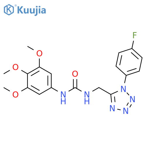 3-{1-(4-fluorophenyl)-1H-1,2,3,4-tetrazol-5-ylmethyl}-1-(3,4,5-trimethoxyphenyl)urea structure