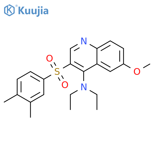 3-(3,4-dimethylbenzenesulfonyl)-N,N-diethyl-6-methoxyquinolin-4-amine structure