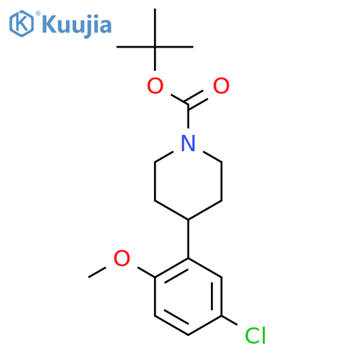 1-Piperidinecarboxylic acid, 4-(5-chloro-2-methoxyphenyl)-,1,1-dimethylethyl ester structure