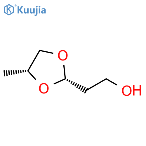 1,3-Dioxolane-2-ethanol, 4-methyl-, cis- structure