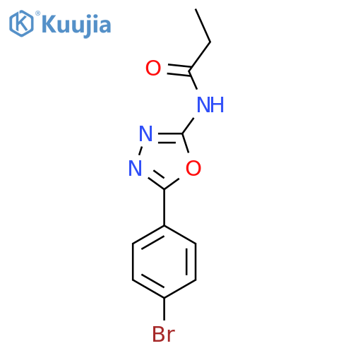 N-5-(4-bromophenyl)-1,3,4-oxadiazol-2-ylpropanamide structure