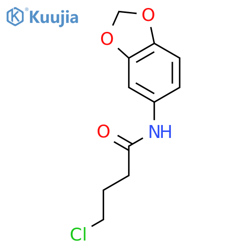 Butanamide, N-1,3-benzodioxol-5-yl-4-chloro- structure
