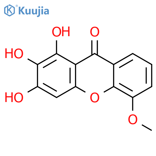 9H-Xanthen-9-one, 1,2,3-trihydroxy-5-methoxy- structure