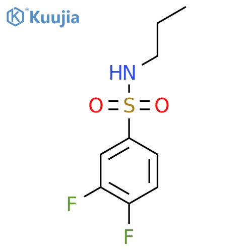 3,4-difluoro-N-propylbenzene-1-sulfonamide structure