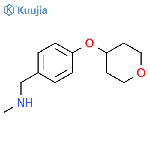 N-Methyl-1-(4-((tetrahydro-2H-pyran-4-yl)oxy)phenyl)methanamine structure
