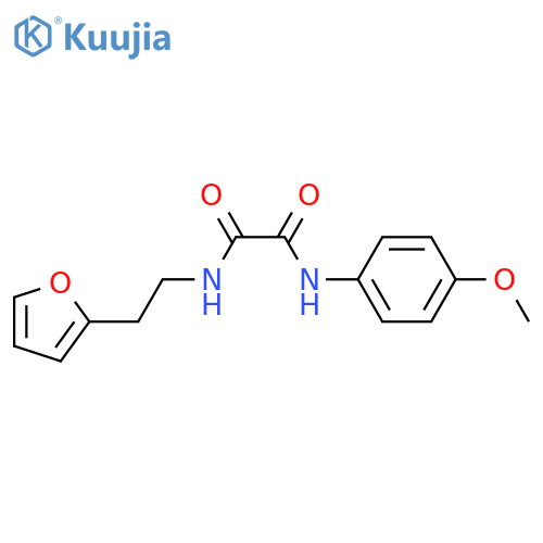 N-2-(furan-2-yl)ethyl-N'-(4-methoxyphenyl)ethanediamide structure