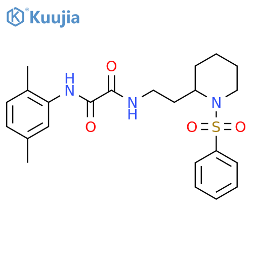 N-{2-1-(benzenesulfonyl)piperidin-2-ylethyl}-N'-(2,5-dimethylphenyl)ethanediamide structure