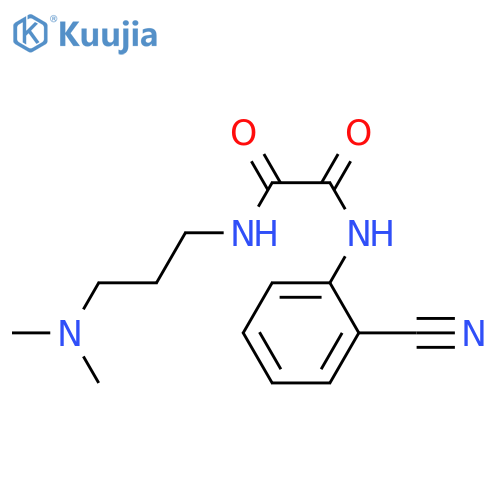 N'-(2-cyanophenyl)-N-3-(dimethylamino)propylethanediamide structure