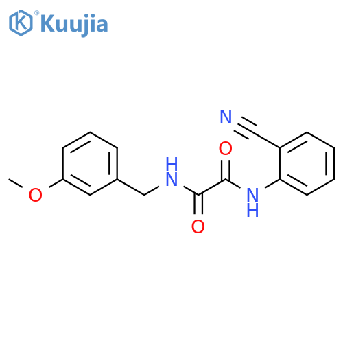 N-(2-cyanophenyl)-N'-(3-methoxyphenyl)methylethanediamide structure