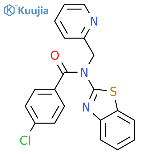N-(1,3-benzothiazol-2-yl)-4-chloro-N-(pyridin-2-yl)methylbenzamide structure