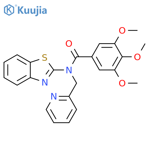 N-(1,3-benzothiazol-2-yl)-3,4,5-trimethoxy-N-(pyridin-2-yl)methylbenzamide structure
