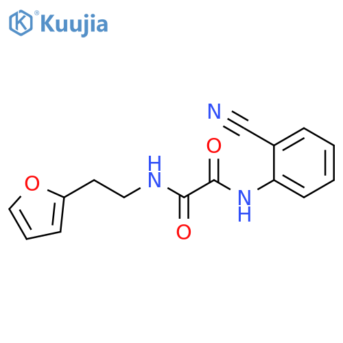 N'-(2-cyanophenyl)-N-2-(furan-2-yl)ethylethanediamide structure