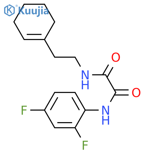 N'-2-(cyclohex-1-en-1-yl)ethyl-N-(2,4-difluorophenyl)ethanediamide structure