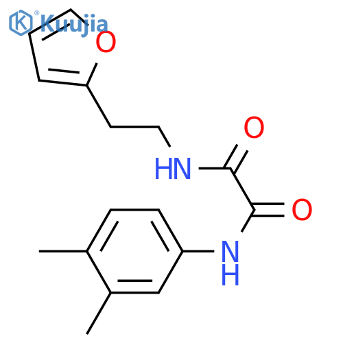 N'-(3,4-dimethylphenyl)-N-2-(furan-2-yl)ethylethanediamide structure