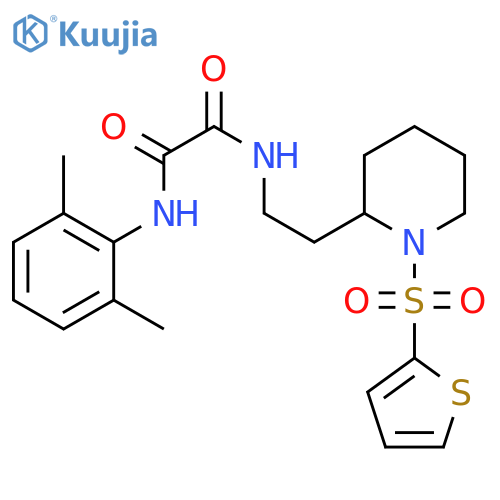 N'-(2,6-dimethylphenyl)-N-{2-1-(thiophene-2-sulfonyl)piperidin-2-ylethyl}ethanediamide structure