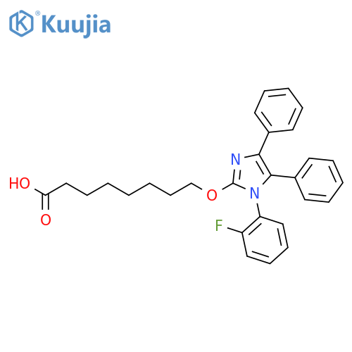 Octanoic acid, 8-[[1-(2-fluorophenyl)-4,5-diphenyl-1H-imidazol-2-yl]oxy]- structure