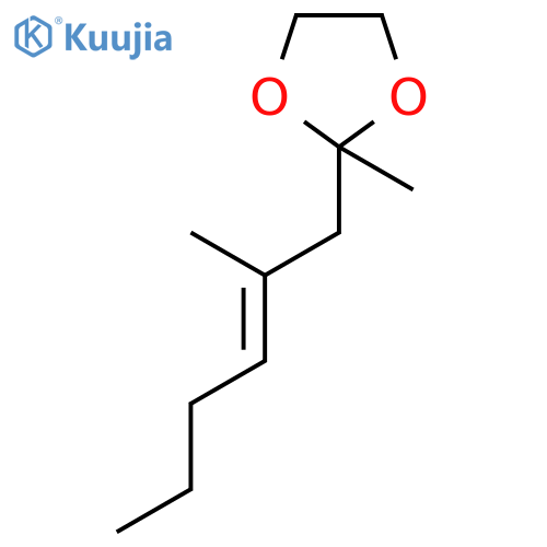 1,3-Dioxolane, 2-methyl-2-(2-methyl-2-hexenyl)- structure
