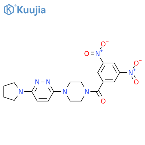 3-4-(3,5-dinitrobenzoyl)piperazin-1-yl-6-(pyrrolidin-1-yl)pyridazine structure