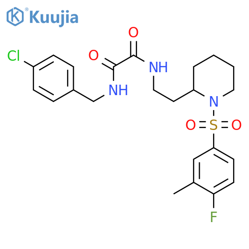 N'-(4-chlorophenyl)methyl-N-{2-1-(4-fluoro-3-methylbenzenesulfonyl)piperidin-2-ylethyl}ethanediamide structure