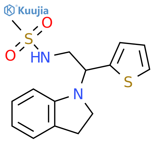 Methanesulfonamide, N-[2-(2,3-dihydro-1H-indol-1-yl)-2-(2-thienyl)ethyl]- structure
